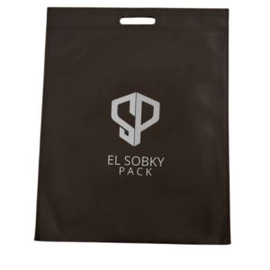 شنطه قماش مقاس 40*50 ( يد كلوه + سوفليه 1 لون ) مطبوعه بلوجو العميل